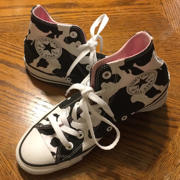 cow print converse size 7